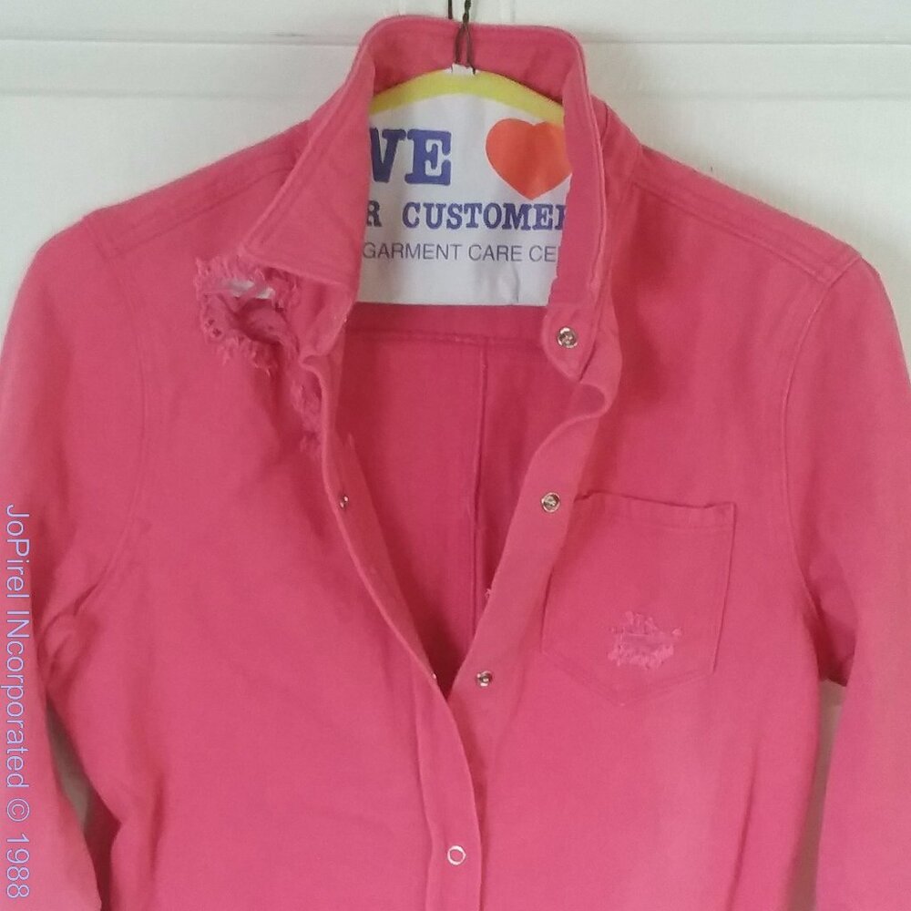Pink Ripped Jean Jacket